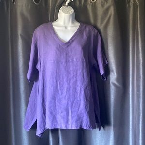 Cut-loose s/m linen short sleeves shirt